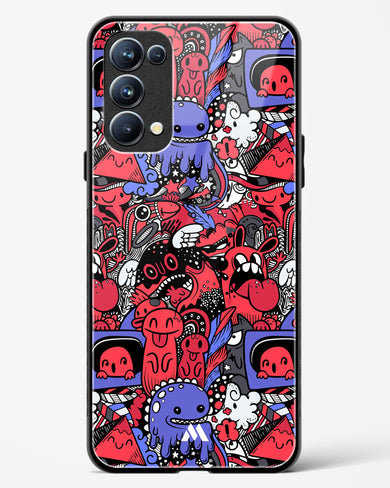 Monster Doodles Glass Case Phone Cover (Oppo)