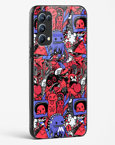 Monster Doodles Glass Case Phone Cover (Oppo)