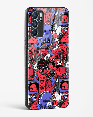 Monster Doodles Glass Case Phone Cover (Oppo)