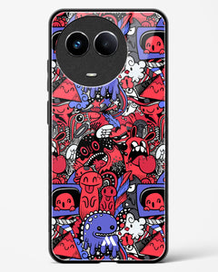Monster Doodles Glass Case Phone Cover (Realme)