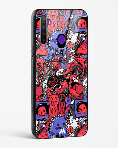 Monster Doodles Glass Case Phone Cover-(Realme)