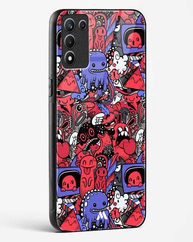 Monster Doodles Glass Case Phone Cover-(Realme)