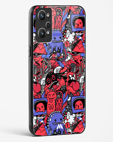 Monster Doodles Glass Case Phone Cover-(Realme)