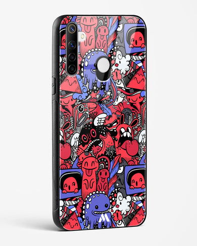 Monster Doodles Glass Case Phone Cover-(Realme)