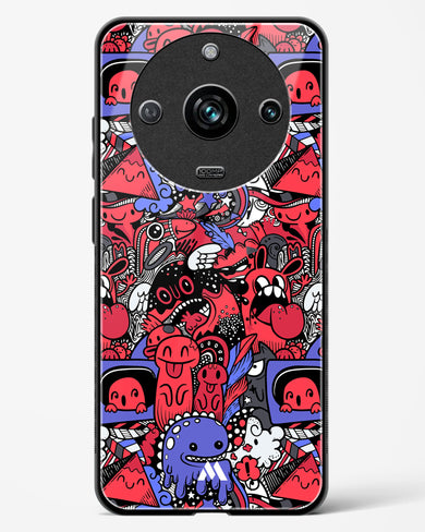 Monster Doodles Glass Case Phone Cover-(Realme)