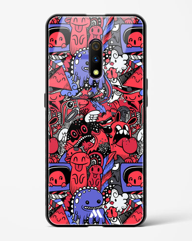 Monster Doodles Glass Case Phone Cover-(Realme)