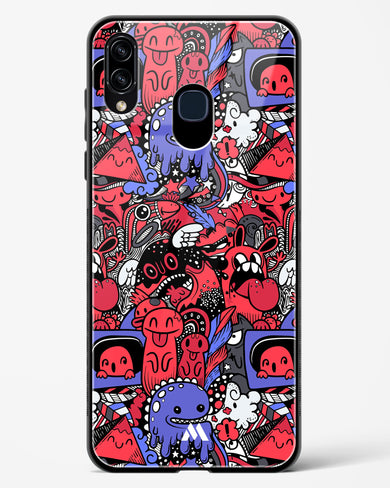 Monster Doodles Glass Case Phone Cover-(Samsung)