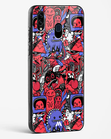 Monster Doodles Glass Case Phone Cover-(Samsung)