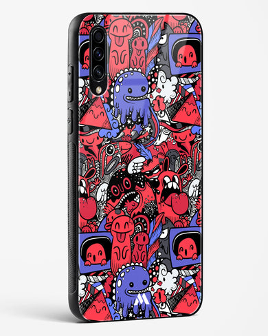 Monster Doodles Glass Case Phone Cover-(Samsung)