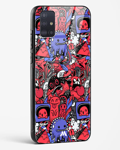 Monster Doodles Glass Case Phone Cover-(Samsung)