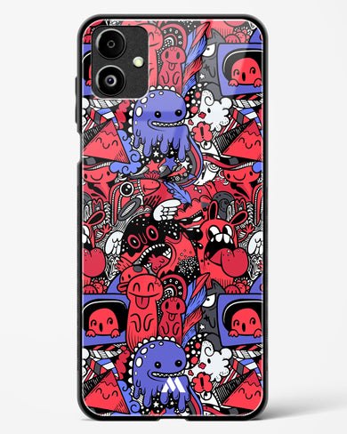 Monster Doodles Glass Case Phone Cover-(Samsung)