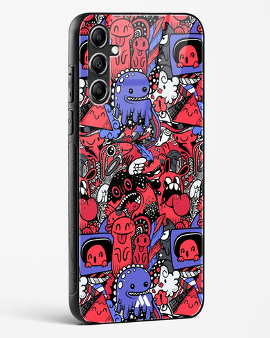 Monster Doodles Glass Case Phone Cover-(Samsung)