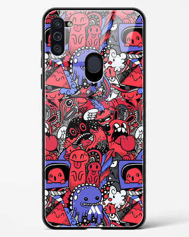 Monster Doodles Glass Case Phone Cover-(Samsung)