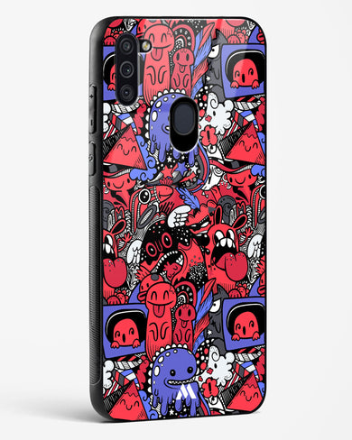 Monster Doodles Glass Case Phone Cover-(Samsung)