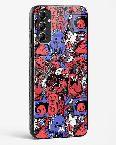 Monster Doodles Glass Case Phone Cover (Samsung)