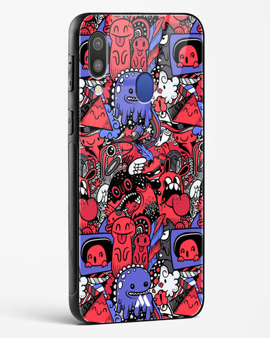 Monster Doodles Glass Case Phone Cover-(Samsung)