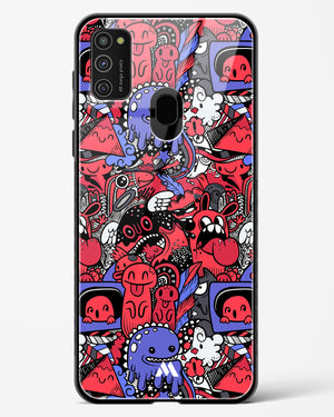 Monster Doodles Glass Case Phone Cover-(Samsung)