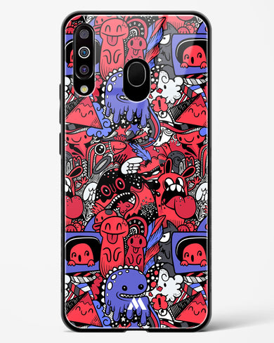 Monster Doodles Glass Case Phone Cover-(Samsung)