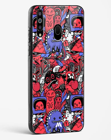 Monster Doodles Glass Case Phone Cover-(Samsung)