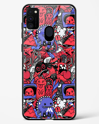 Monster Doodles Glass Case Phone Cover-(Samsung)