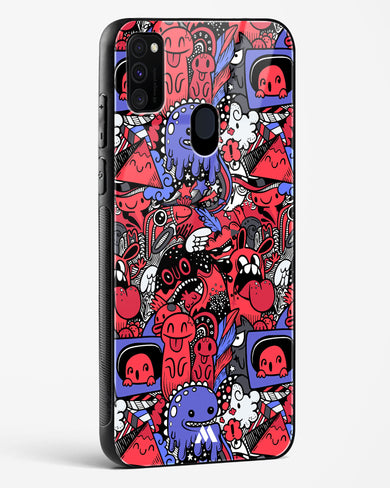 Monster Doodles Glass Case Phone Cover-(Samsung)