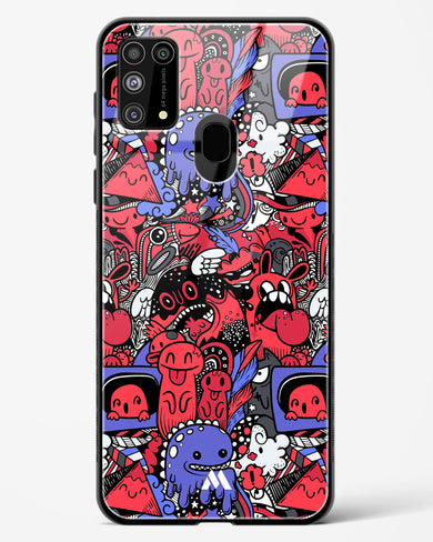 Monster Doodles Glass Case Phone Cover-(Samsung)