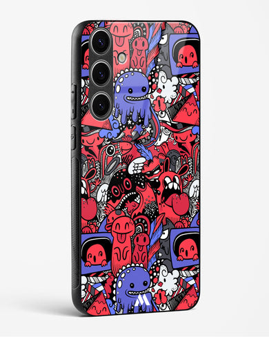 Monster Doodles Glass Case Phone Cover-(Samsung)