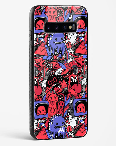 Monster Doodles Glass Case Phone Cover-(Samsung)