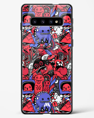 Monster Doodles Glass Case Phone Cover-(Samsung)