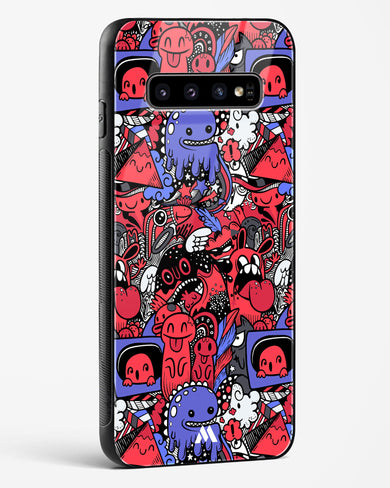 Monster Doodles Glass Case Phone Cover-(Samsung)