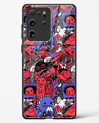 Monster Doodles Glass Case Phone Cover-(Samsung)