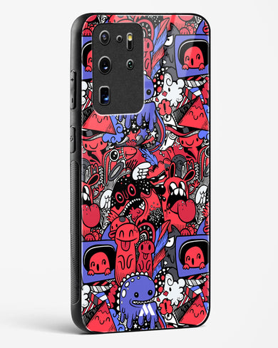 Monster Doodles Glass Case Phone Cover-(Samsung)