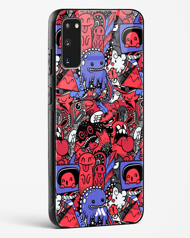 Monster Doodles Glass Case Phone Cover-(Samsung)