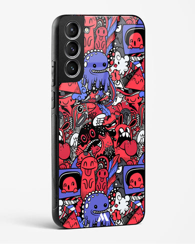 Monster Doodles Glass Case Phone Cover-(Samsung)