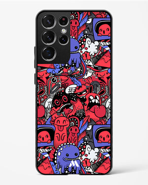 Monster Doodles Glass Case Phone Cover-(Samsung)