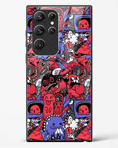 Monster Doodles Glass Case Phone Cover-(Samsung)