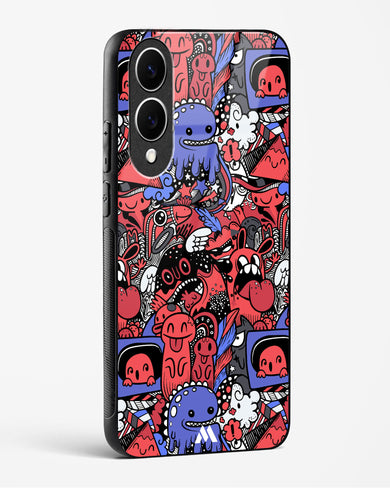 Monster Doodles Glass Case Phone Cover (Samsung)