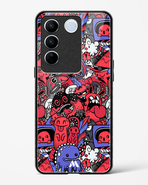 Monster Doodles Glass Case Phone Cover-(Vivo)