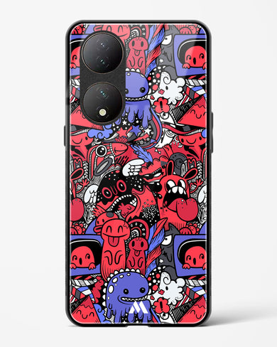 Monster Doodles Glass Case Phone Cover-(Vivo)