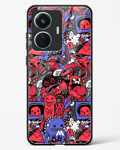 Monster Doodles Glass Case Phone Cover (Vivo)
