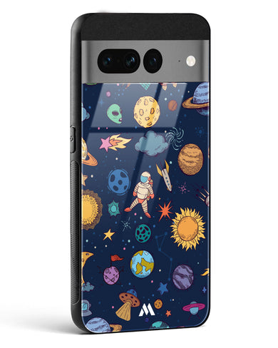 Space Frenzy Glass Case Phone Cover (Google)