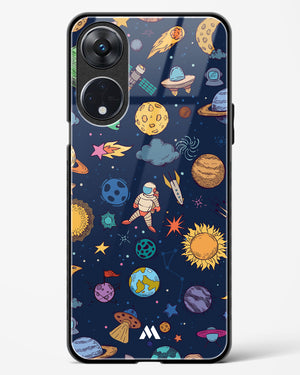 Space Frenzy Glass Case Phone Cover-(Oppo)