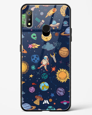 Space Frenzy Glass Case Phone Cover-(Realme)