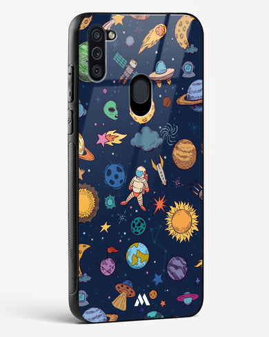 Space Frenzy Glass Case Phone Cover-(Samsung)