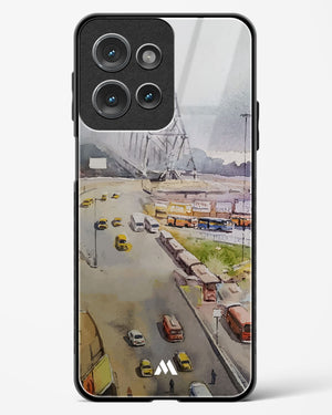 Vintage Kolkata in Watercolours Glass Case Phone Cover (Motorola)