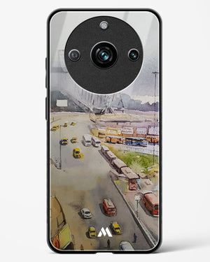 Vintage Kolkata in Watercolours Glass Case Phone Cover (Realme)