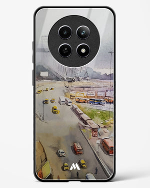 Vintage Kolkata in Watercolours Glass Case Phone Cover (Realme)