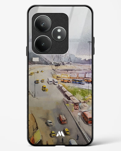 Vintage Kolkata in Watercolours Glass Case Phone Cover (Realme)