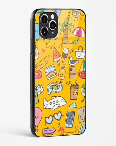 Vintage Travel Glass Case Phone Cover (Apple)