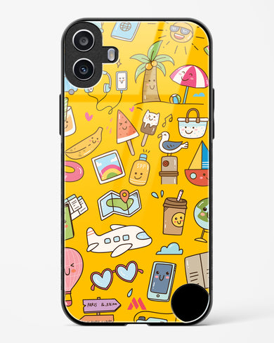 Vintage Travel Glass Case Phone Cover (Nothing)